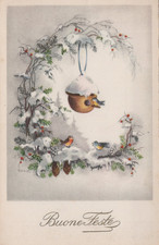 CARTOLINA  AUGURALE BUONE FESTE BAMBINI FELICITA REGALI SPERANZA NON VIAGGIATA