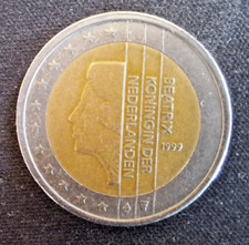 MONETA RARA DA 2 EURO Beatrix Koningin Der Nederlanden 1999 come da foto