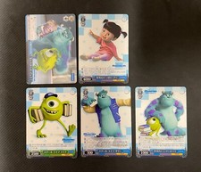 Carte Disney Pixar - lotto 5 carte monsters & Co - Weis Schwarz - nmint pf