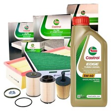 Kit Tagliando Completo Castrol 4 Filtri + 5L 5W40 Edge TD VW Golf V 1.9 2.0 Tdi