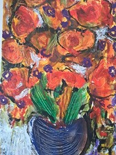 Quadro fiori astratto moderno