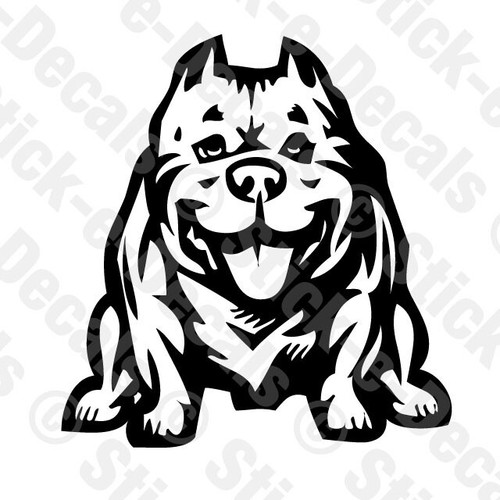 Adesivo decalcomania pitbull - adesivo,