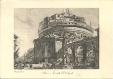 Roma, Castel Sant'Angelo da Incisione del Piranesi, Illustrazione, Illustration