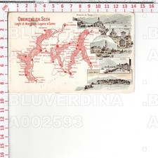 A2593 IN TEDESCO GERMANIA LAGO MAGGIORE LUGANO COMO 1904