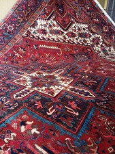 TAPPETO PERSIANO HERIZ FINE DI QUALITÀ , ANNODATO A MANO, MIS; 350 × 257 CM