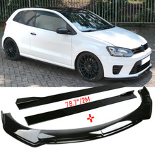 Per VW Polo 6R WRC Spoiler Spada Spoiler Anteriore Labbro Anteriore 78.7" Soglia Laterale