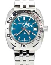 Orologio Vostok Amphibia 710059 Scuba Dude Diver meccanico automatico venditore USA