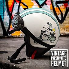 Casco vintage in Pelle Snoopy