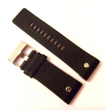 DIESEL Original Cinturino In Pelle DZ7081 Bracciale Nero 32 Mm Steghe Fisse