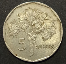 SEYCHELLES 5 RUPEES RUPIE 1982