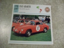 CARTE FICHE AUTO FIAT ABARTH