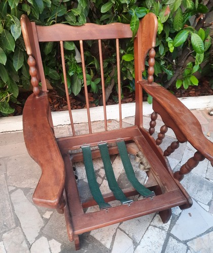 Sedia legno con braccioli - con,