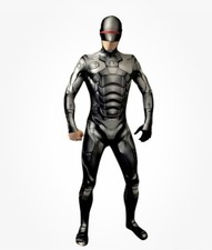 Abito in morph Robocop da uomo taglia grande costume cervo fai Halloween NUOVO