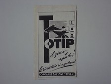 advertising Pubblicità 1948 TOTIP SISAL