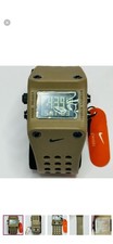 Orologio digitale Nike Mettle Chisel Tan cinturino silicone nuovo con etichette batteria nuova