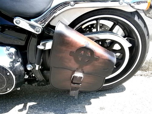 Borsa moto laterale cuoio - moto,