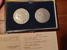 1995 - 2 Riproduzioni Monete  argento Vincenzo II Gonzaga Mantova ; Urbano VIII
