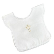 Vestina bianca Battesimale ricamo croce