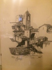 Disegno paesaggio rocca fatto - disegno,