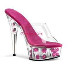 Sexy SANDALI tacco 15 ROSE dal