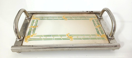 Vassoio art nouveau metallo - art,