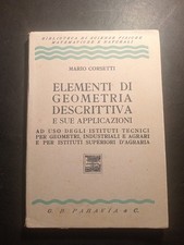 Mario Corsetti Elementi Geometria Descrittiva Paravia 1938