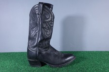 Stivali da cowboy Tony Lama neri in pelle western da uomo taglia 10 D made in USA