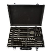 ASSORTIMENTO SERIE SET 17 PEZZI PUNTE SCALPELLI SDS PLUS TRAPANO WIDIA MURO