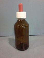 STOCK DI FLACONI IN VETRO SCURO  DA 100 ml  CON CONTAGOCCE A SIGILLO 