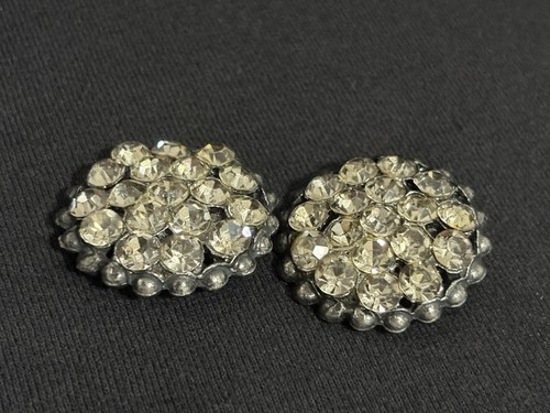 Bottoni gambo strass vintage
