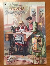 Insegna latta vintage cantante