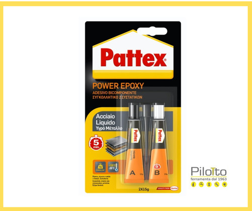 Pattex power epoxy - epoxy, acciaio