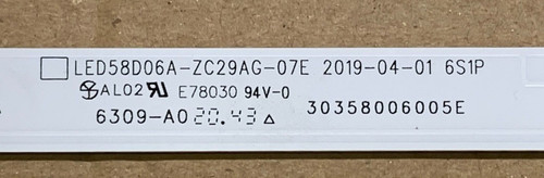 Led58d06a zc29ag 07e barre - led58d06a-zc29ag-07e,
