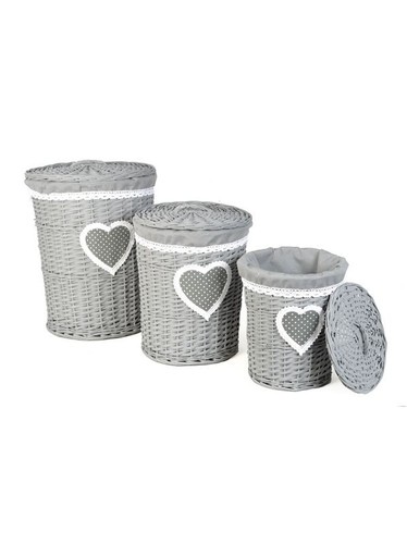 Set pezzi cesti - 3, bucato