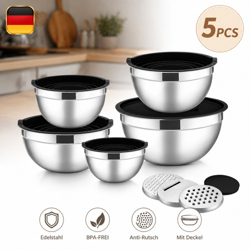 Set insalatiera acciaio inox - 5,