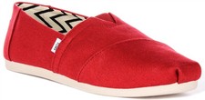 Toms Alpargata Hrtg Eco Fibra Slip On Espadrillas Uomo Sportivo IN Rosso UK 7 -