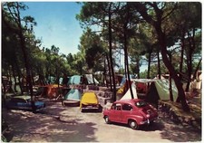 TIRRENIA - PISA - CAMPING - AUTO FIAT 600 - VIAGG. 1963