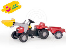 Rolly Toys - Massey Ferguson Pedale Trattore Anteriore Caricatore & Trailer -