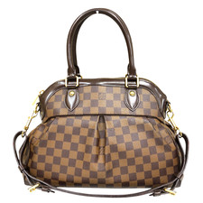 Borsa a mano originale Louis Vuitton Trevi PM Damier Ebene 2 vie tote bag a tracolla N51997