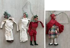 Cappuccetto rosso. Burattini Puppets Marionette in gesso. Vintage anni 40