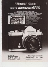 advertising Pubblicità NIKON NIKKORMAT FT3  1977 -REFLEX FOTOGRAFIA ANALOGICA