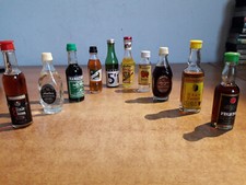 Lotto 10 * Mignon liquori alcolici vintage da collezione miniature mini bottles