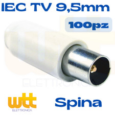 100pz Connettore Spina Maschio