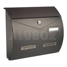 Alubox Cassetta posta maxi con tettuccio (37,5x11x31cm) Grigio ghisa BUSTAGH