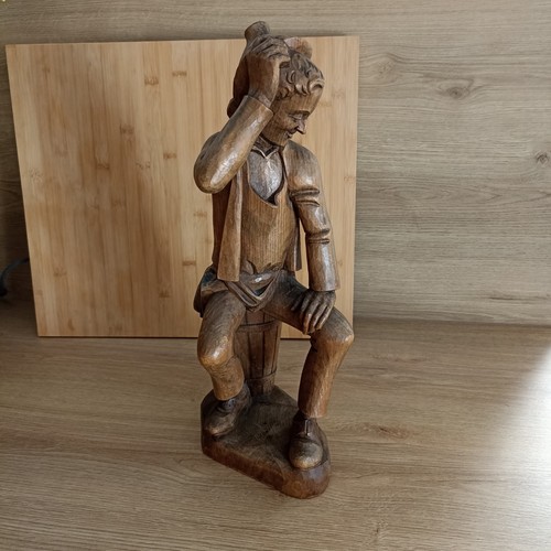 Antica scultura legno - scultura, in
