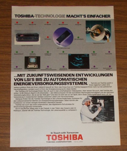 Seltene werbung toshiba - seltene,