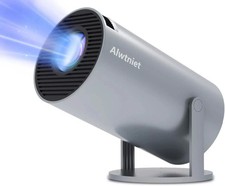 Alwtniet Mini Proiettore Portatile Auto Keystone 5G WiFi BT5.0 Supporto 4K 1080P