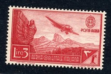 Africa Orientale Italiana - 1938 - 3  lire Posta Aerea (Sassone 8) - nuovo -
