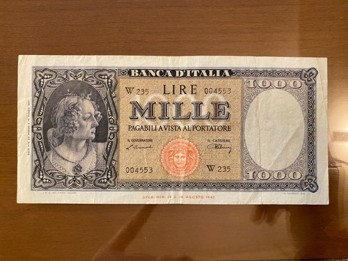 Banconota lire 1000 italia - 1000,