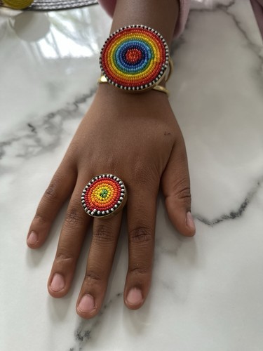 Bracciale anello tribale - e,